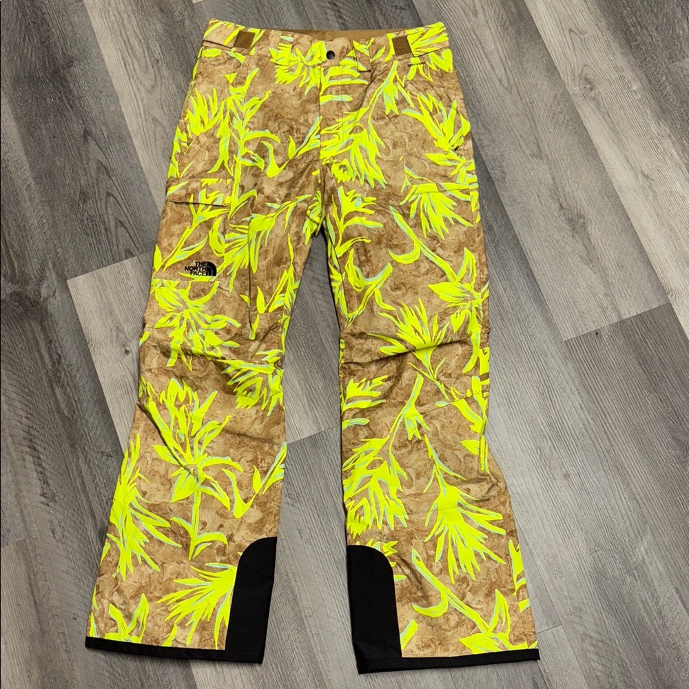 North Face Ski pants Freedom Insulated Pants in Utility Brown Prairie Print bott - Picture 2 of 7